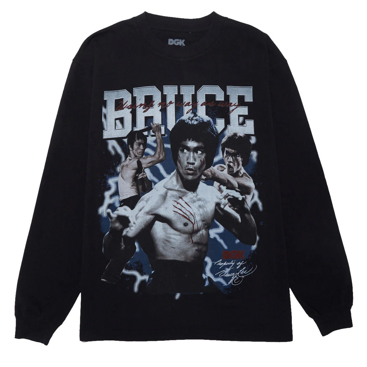 DGK x Bruce Lee Immortality Long Sleeve T-Shirt - Black