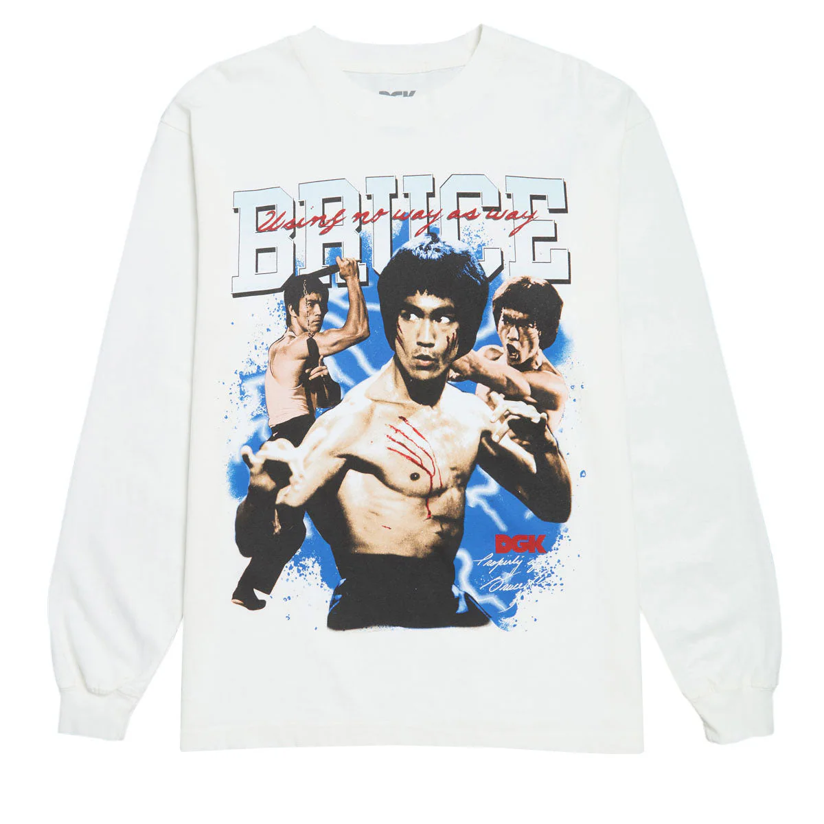 DGK x Bruce Lee Immortality Long Sleeve T-Shirt - White