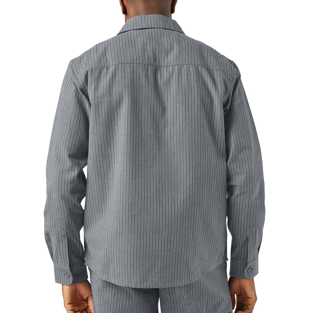 Dickies Lima Pinstripe Long Sleeve Shirt - Charcoal - Image 2