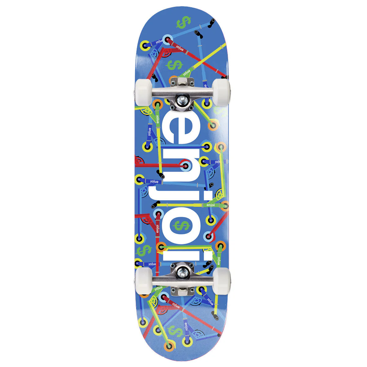 Enjoi Big Box Scooters R7 Skateboard Complete - Blue - 8.00"
