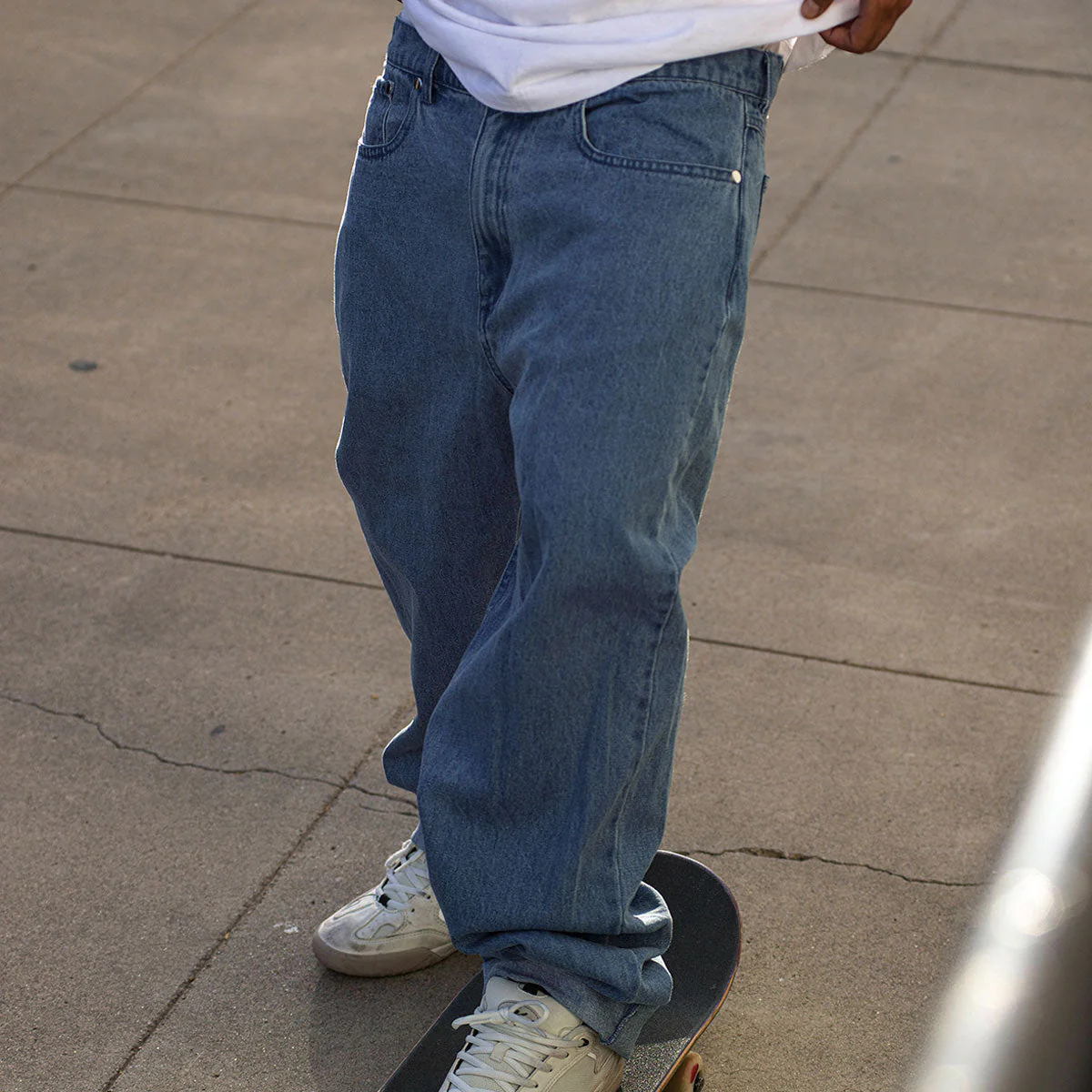eS Baggy Denim Jeans - Light Blue - Image 3