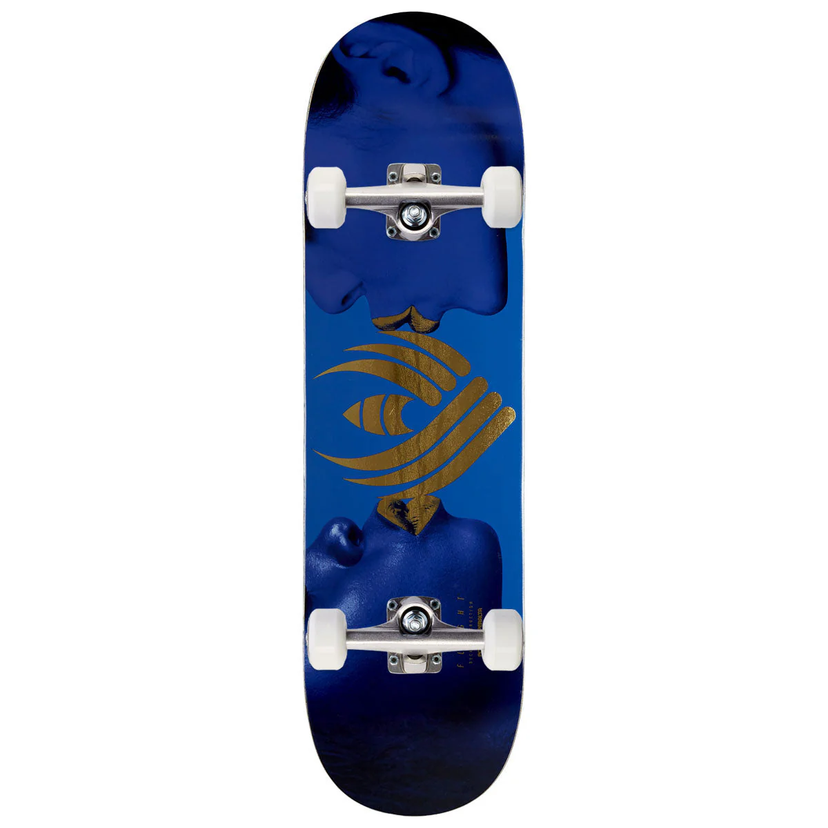 Flight Kiss Skateboard Complete - Blue/Gold Foil - 8.63"