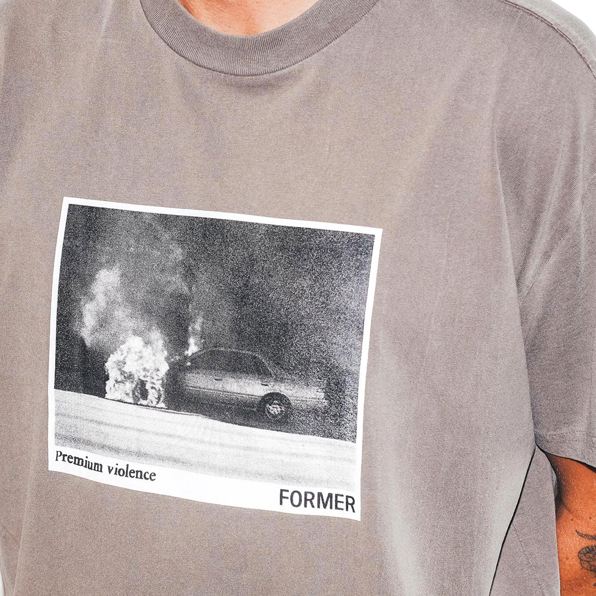 Former Ignite Boxy T-Shirt - Washed Brown - Image 3