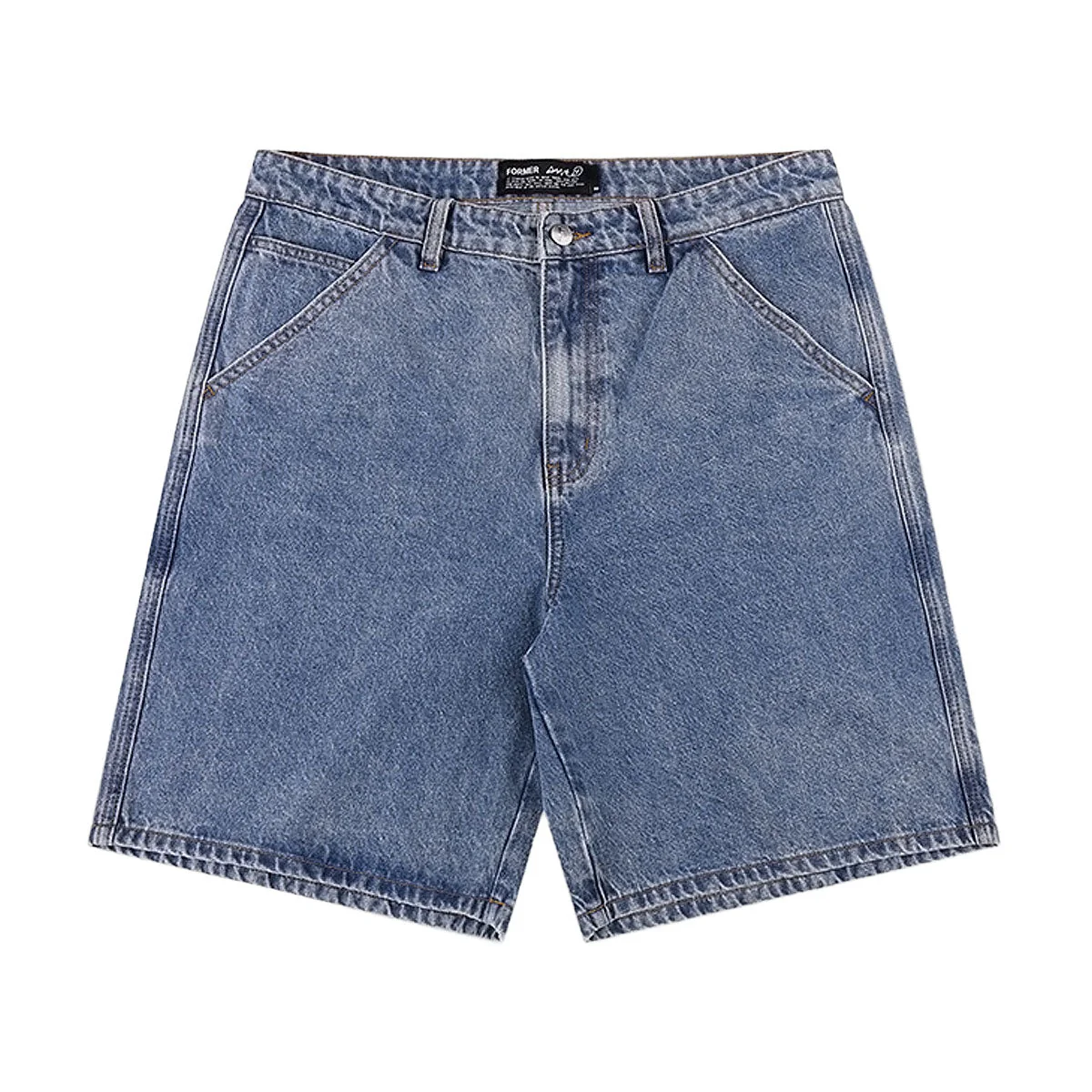 Former Reynolds 21 Slack Denim Walk Shorts - Washed Blue