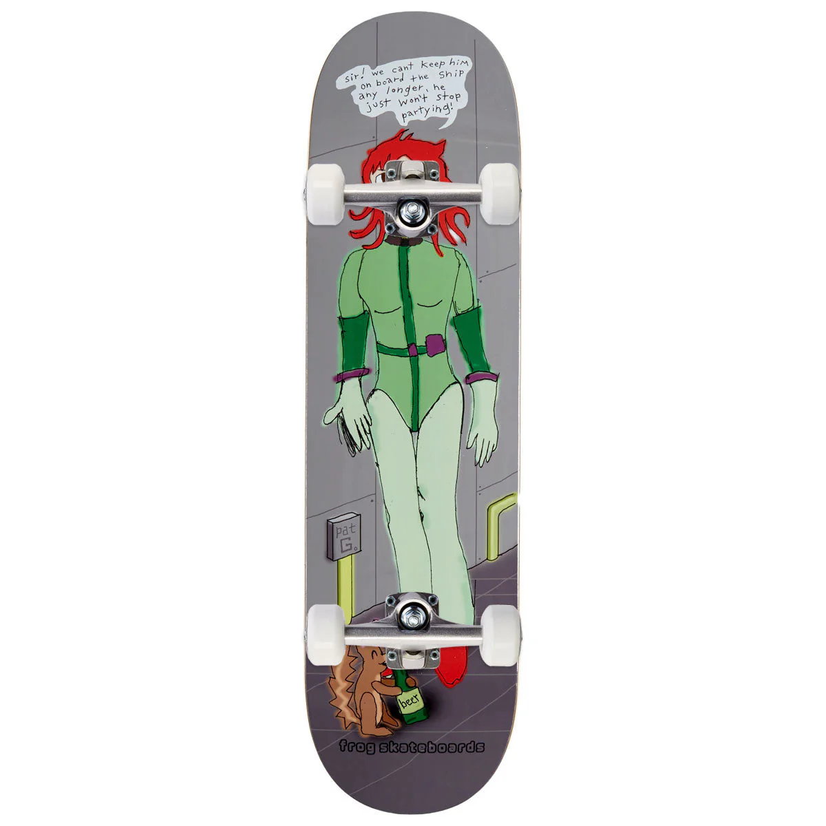 Frog Party Squirrel Pat G Skateboard Complete - 8.50"