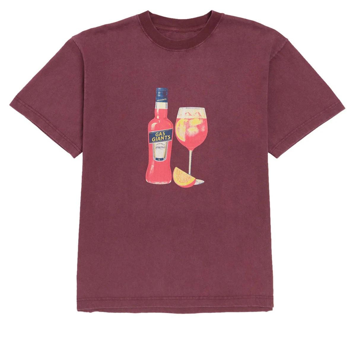 Gas Giants Aperol T-Shirt - Burgundy