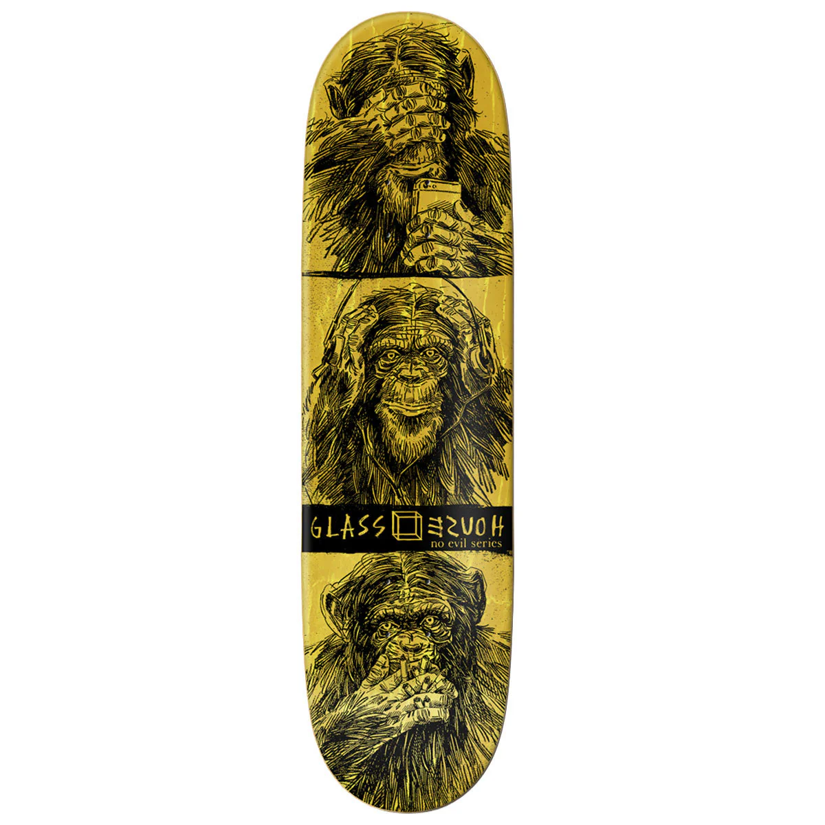 Glass House AJ Lavala Hear No Evil Skateboard Deck - 8.50" - Image 2