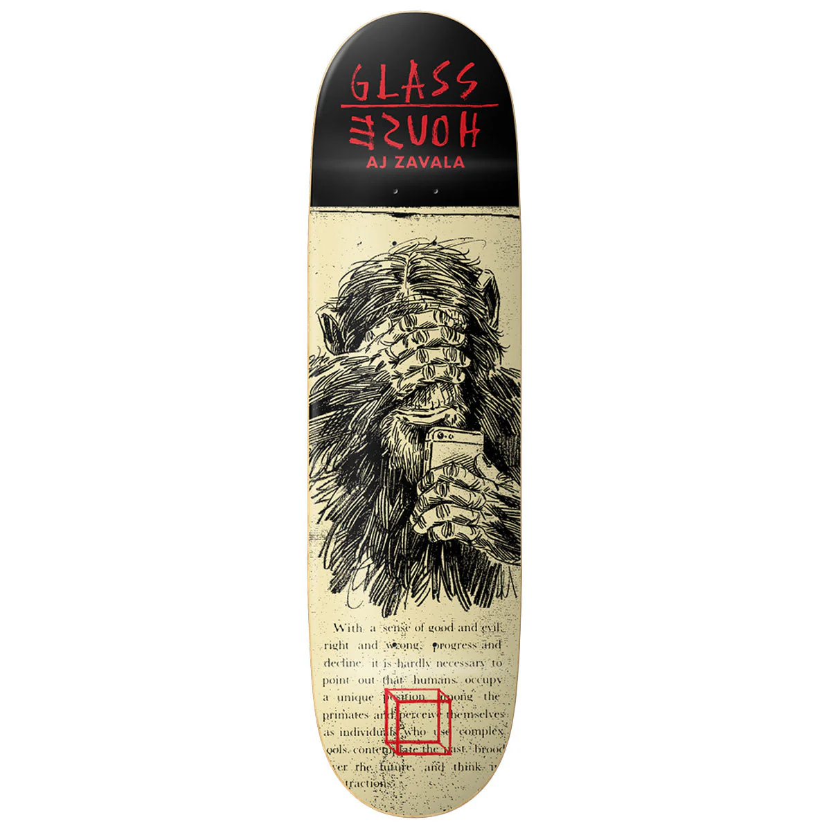 Glass House AJ Lavala See No Evil Skateboard Deck - 8.50"