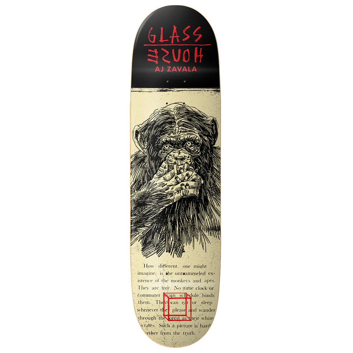 Glass House AJ Lavala Speak No Evil Skateboard Deck - 8.50"