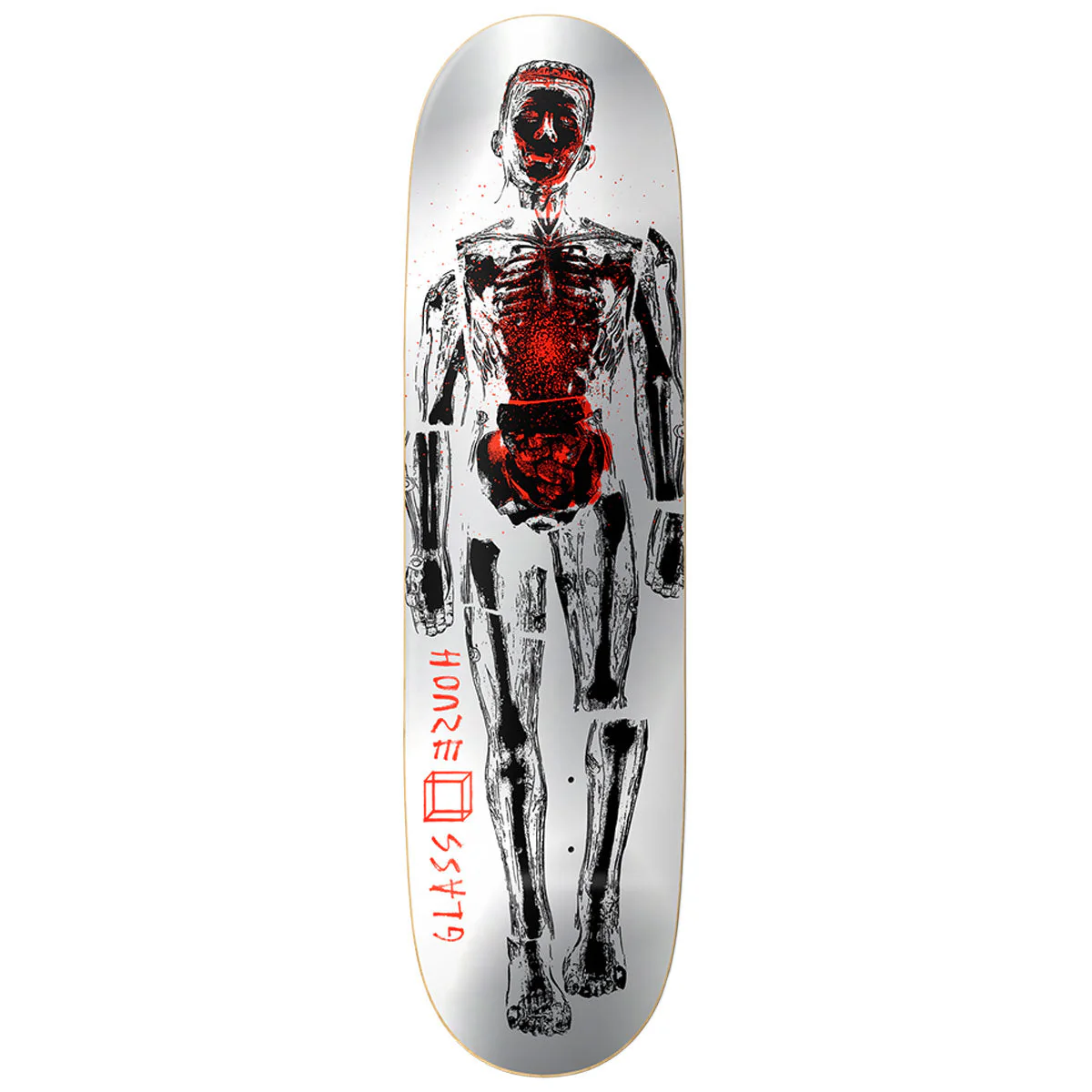 Glass House Glass Man Skateboard Deck - Silver Foil - 8.375"