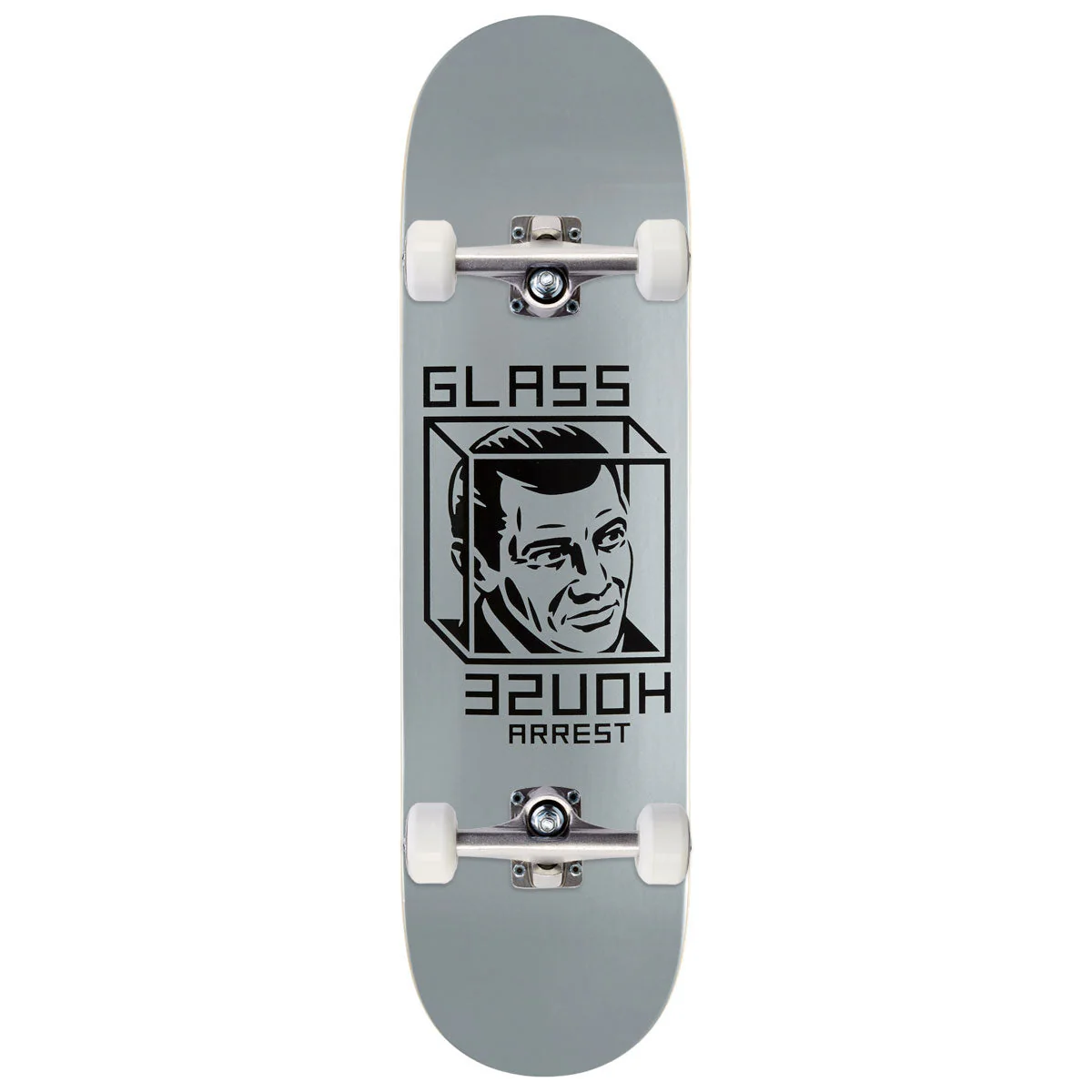 Glass House House Arrest Skateboard Complete - Metallic Silver - 8.50"