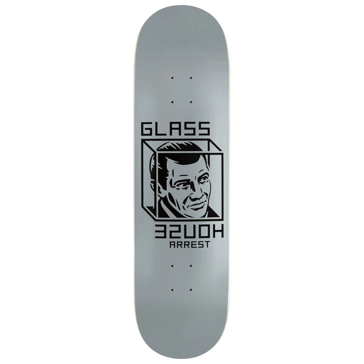 Glass House House Arrest Skateboard Deck - Metallic Silver - 8.50"