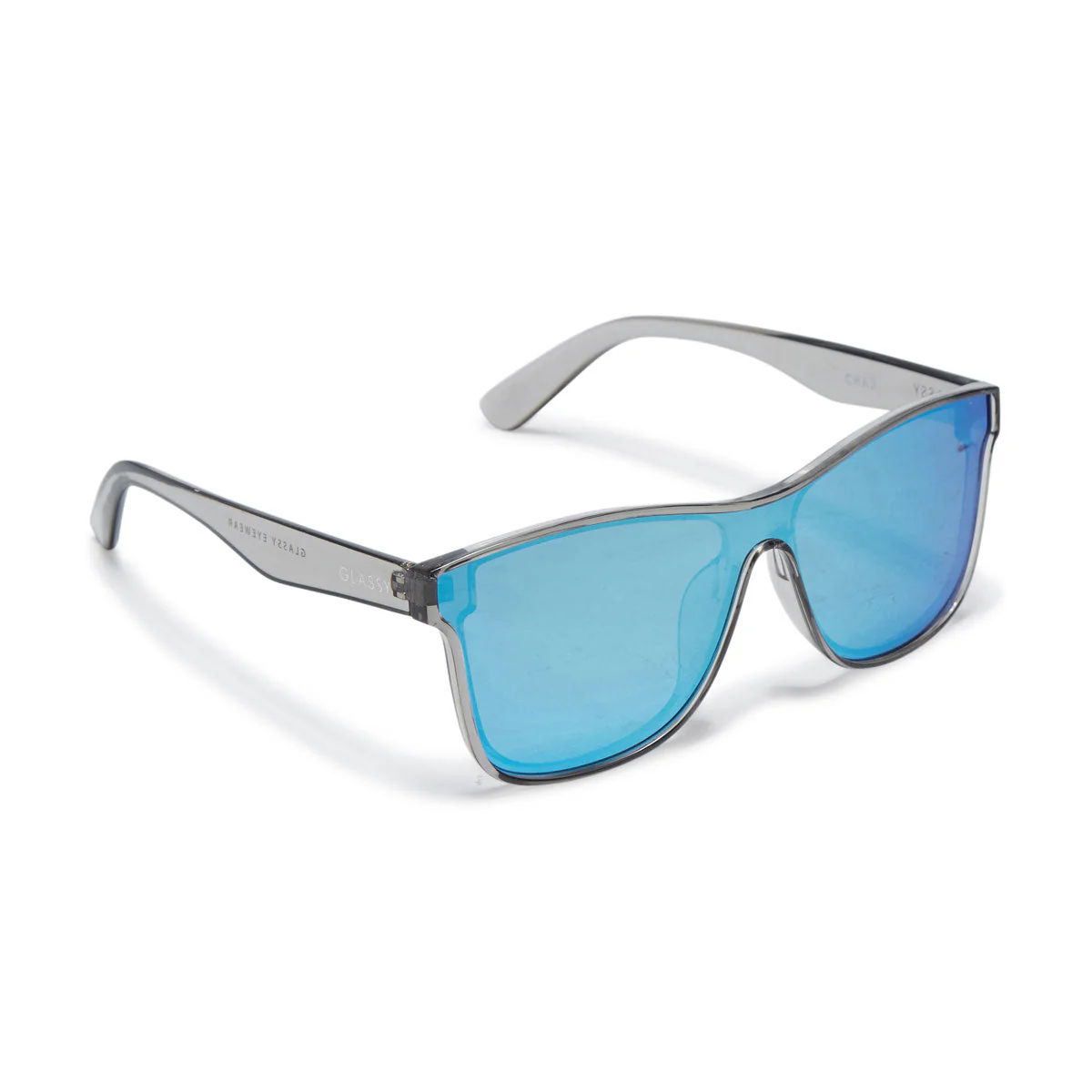 Glassy Chad Premium Polarized Sunglasses - Clear Grey/Teal