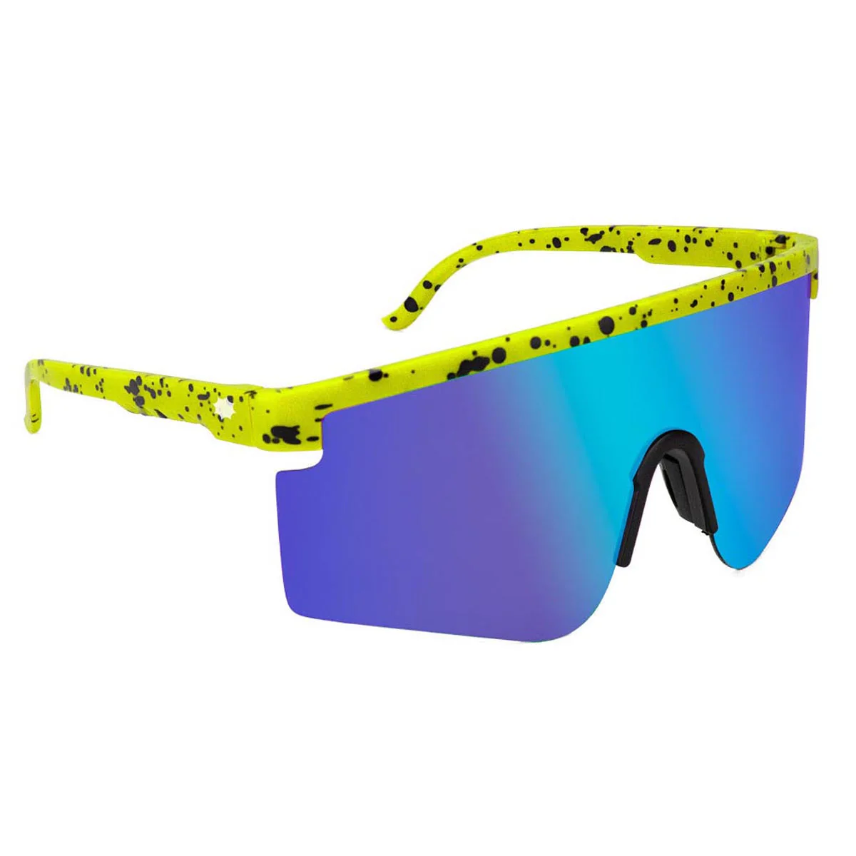 Glassy Mojave Polarized Sunglasses - Lime/Blue Mirror
