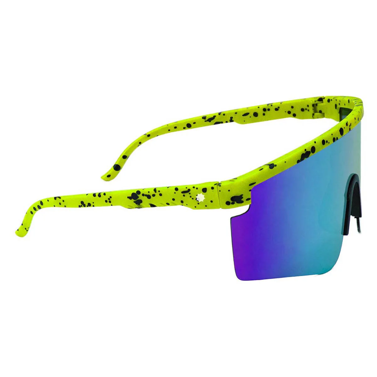 Glassy Mojave Polarized Sunglasses - Lime/Blue Mirror - Image 3