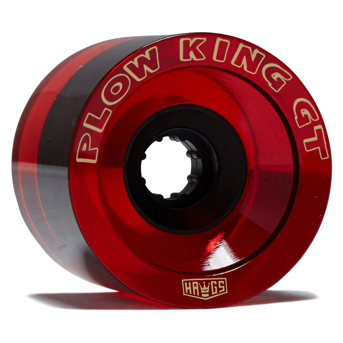 Hawgs Plow King GT 76a Stone Ground Longboard Wheels - Red - 74mm