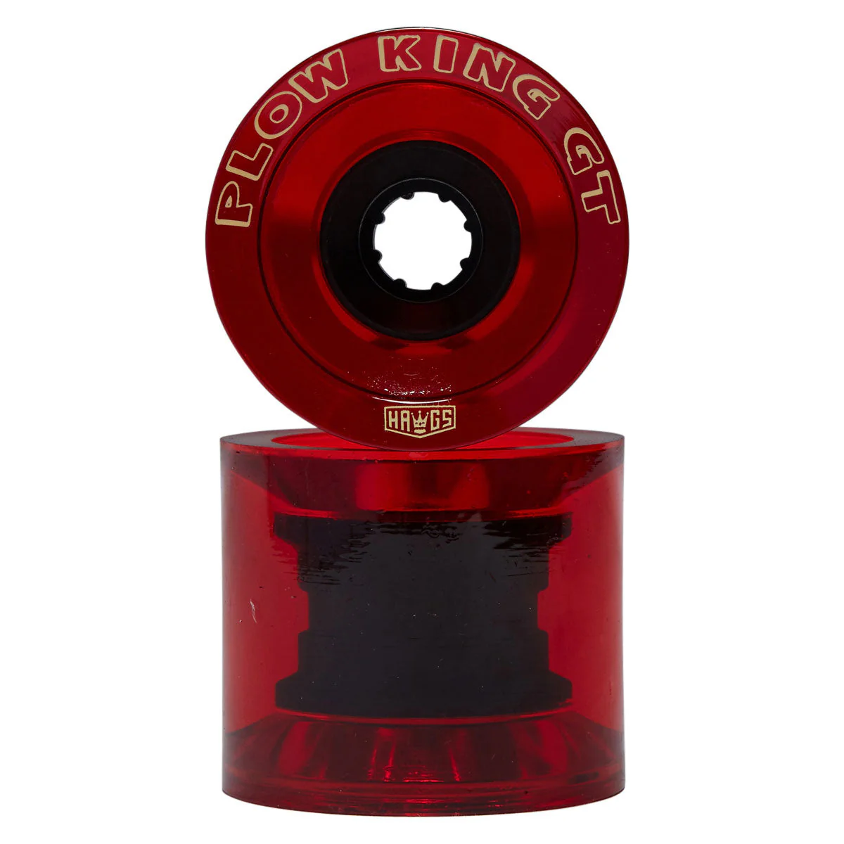 Hawgs Plow King GT 76a Stone Ground Longboard Wheels - Red - 74mm - Image 2