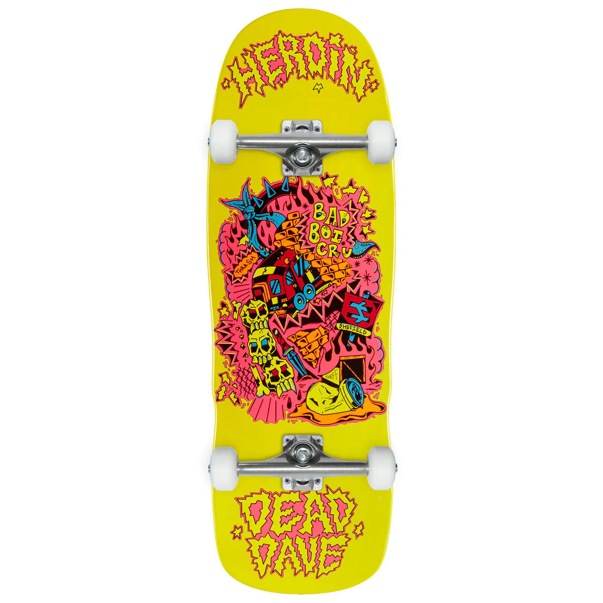 Heroin Dead Dave Trainlines Skateboard Complete - 10.125"