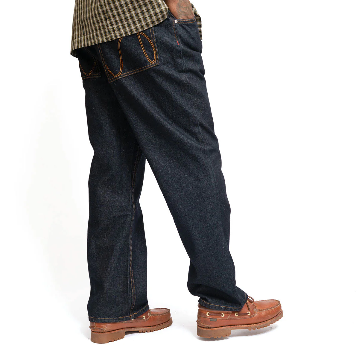 Hoddle Routine Straight Cut Jeans - Raw Indigo - Image 3
