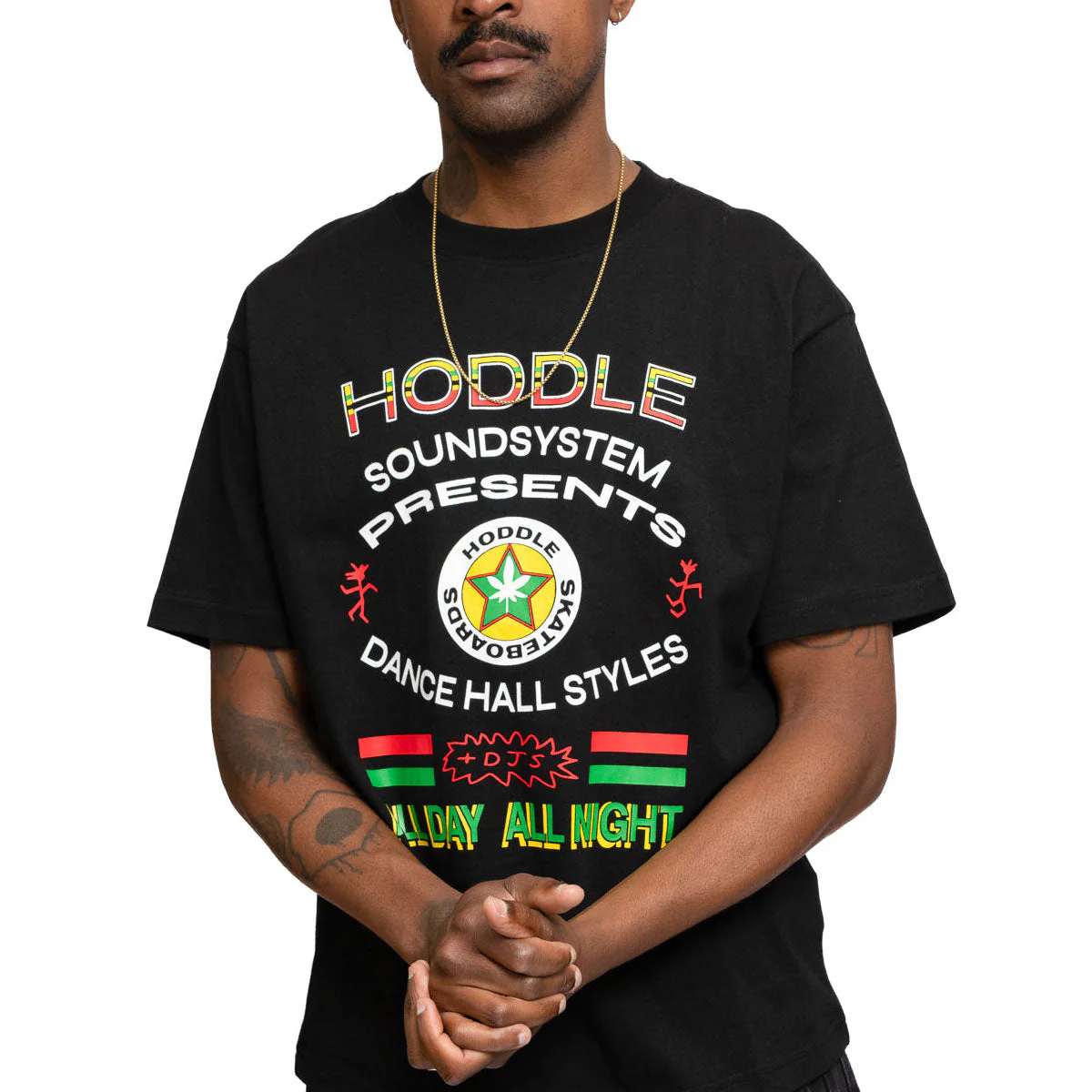 Hoddle Sound System T-Shirt - Black - Image 2