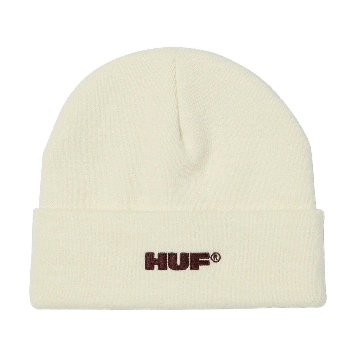 HUF All Caps Cuff Beanie - Cream