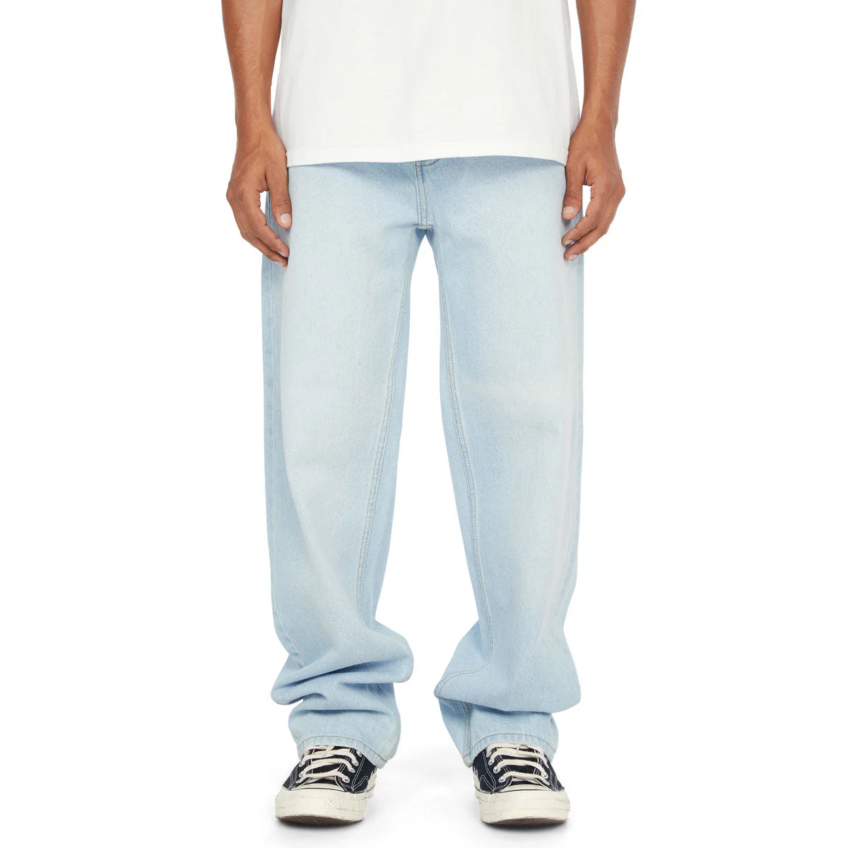 HUF Basic Ass Jeans - Washed Light Blue - Image 2