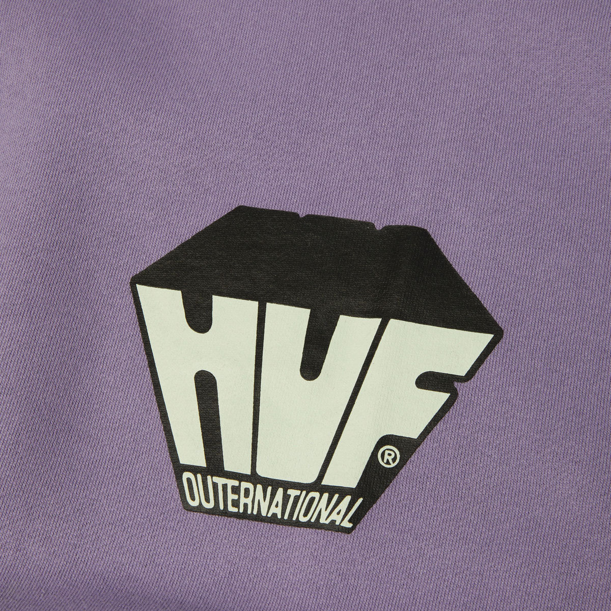 HUF Big Block Crew Sweatshirt - Dust Purple - Image 2