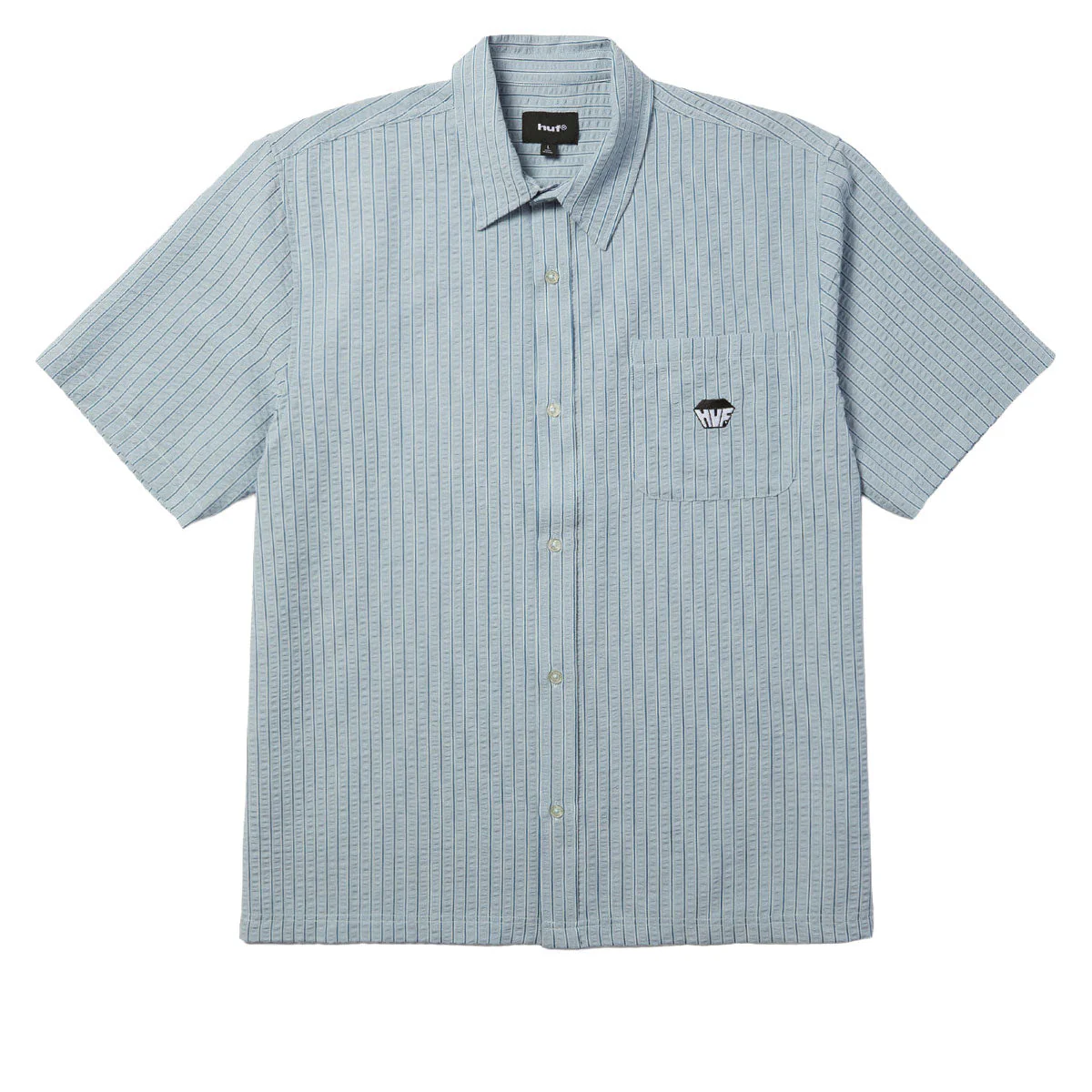HUF Big Block Striped Shirt - Light Blue