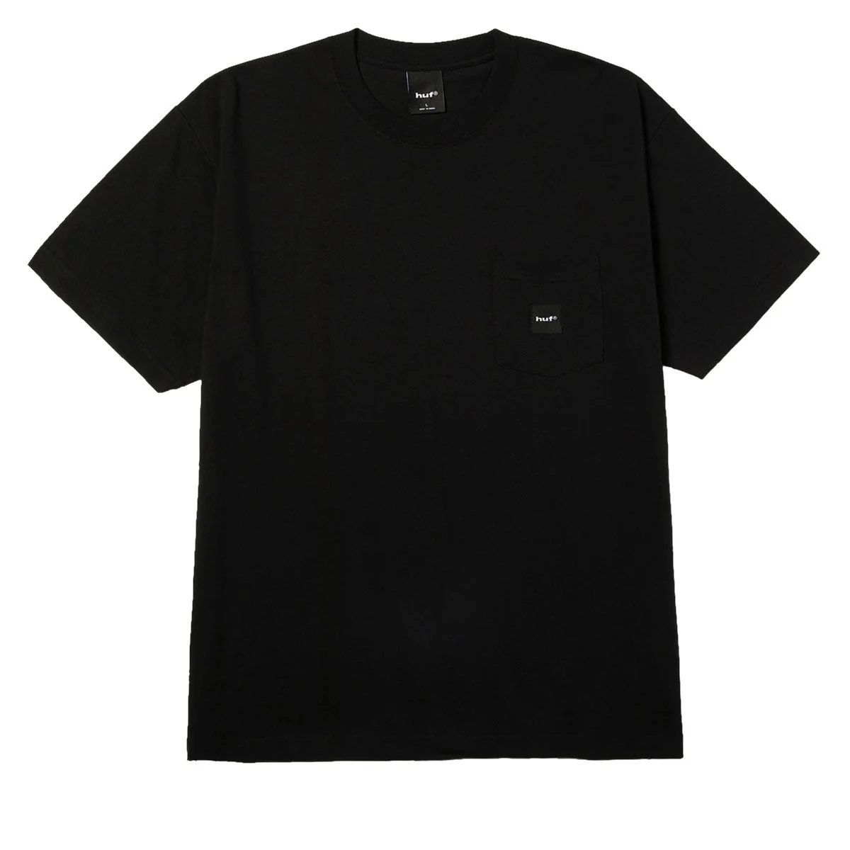 HUF Box Logo Pocket T-Shirt - Black/Black