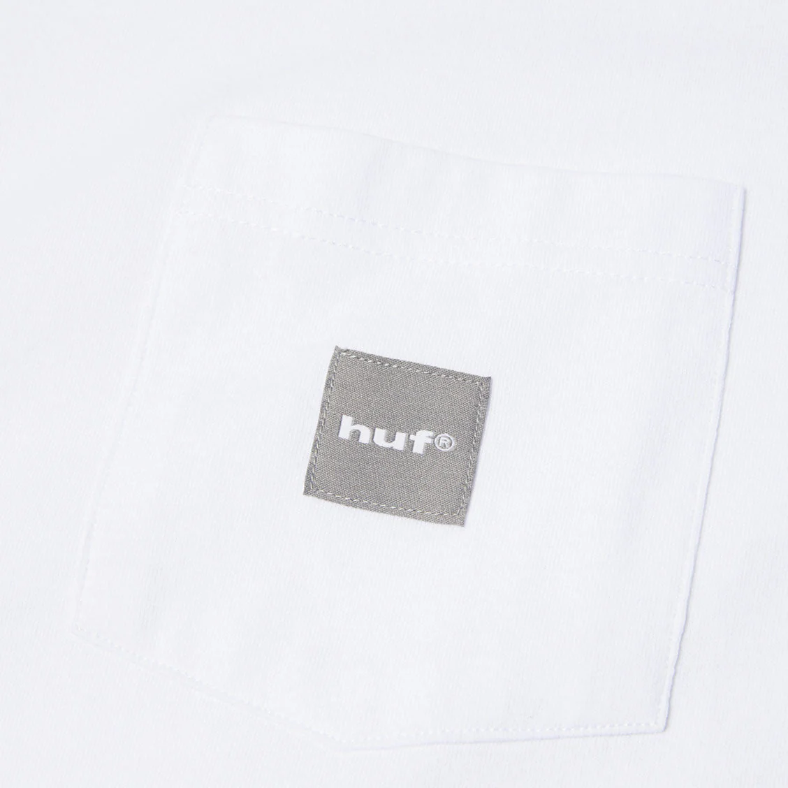 HUF Box Logo Pocket T-Shirt - White/Grey - Image 2