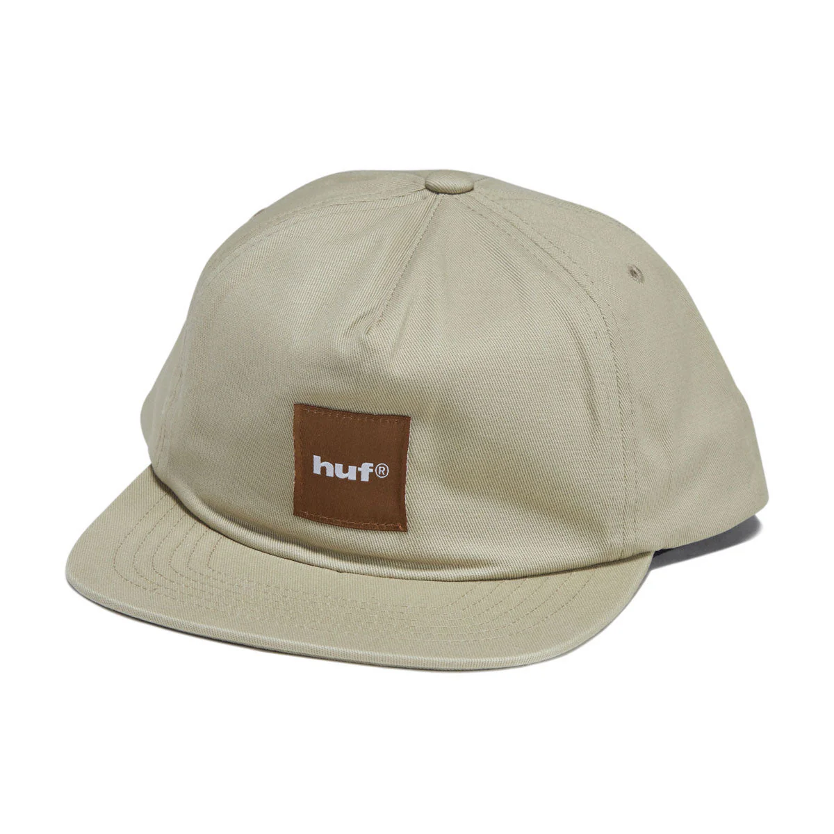 HUF Box Logo Snapback Hat - Tan/Brown