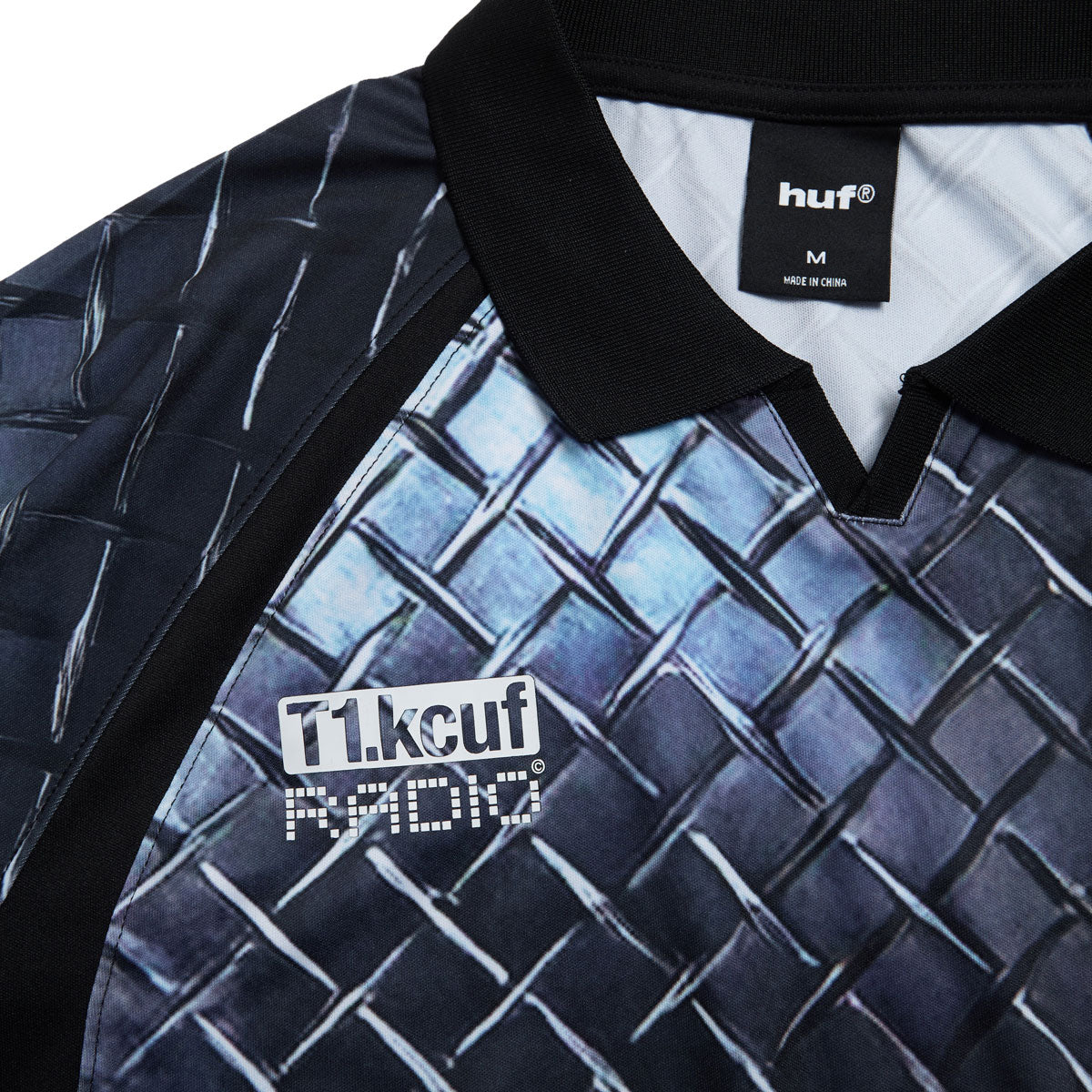 HUF Diamond Plate Jersey - Black - Image 4