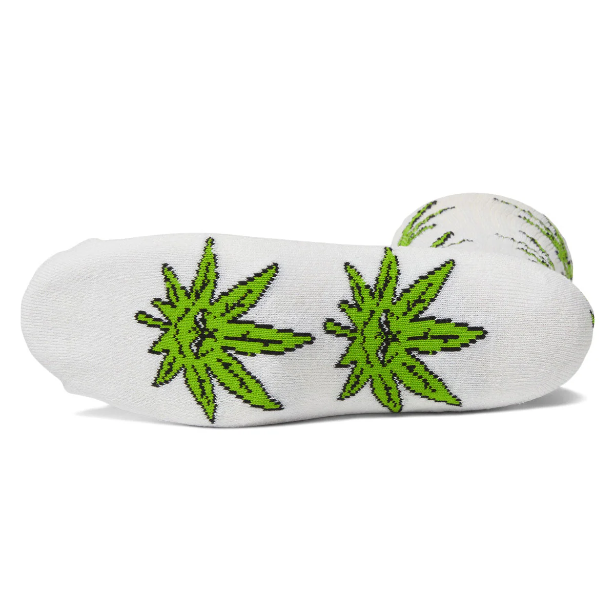 HUF Green Buddy Crew Socks - White - Image 2