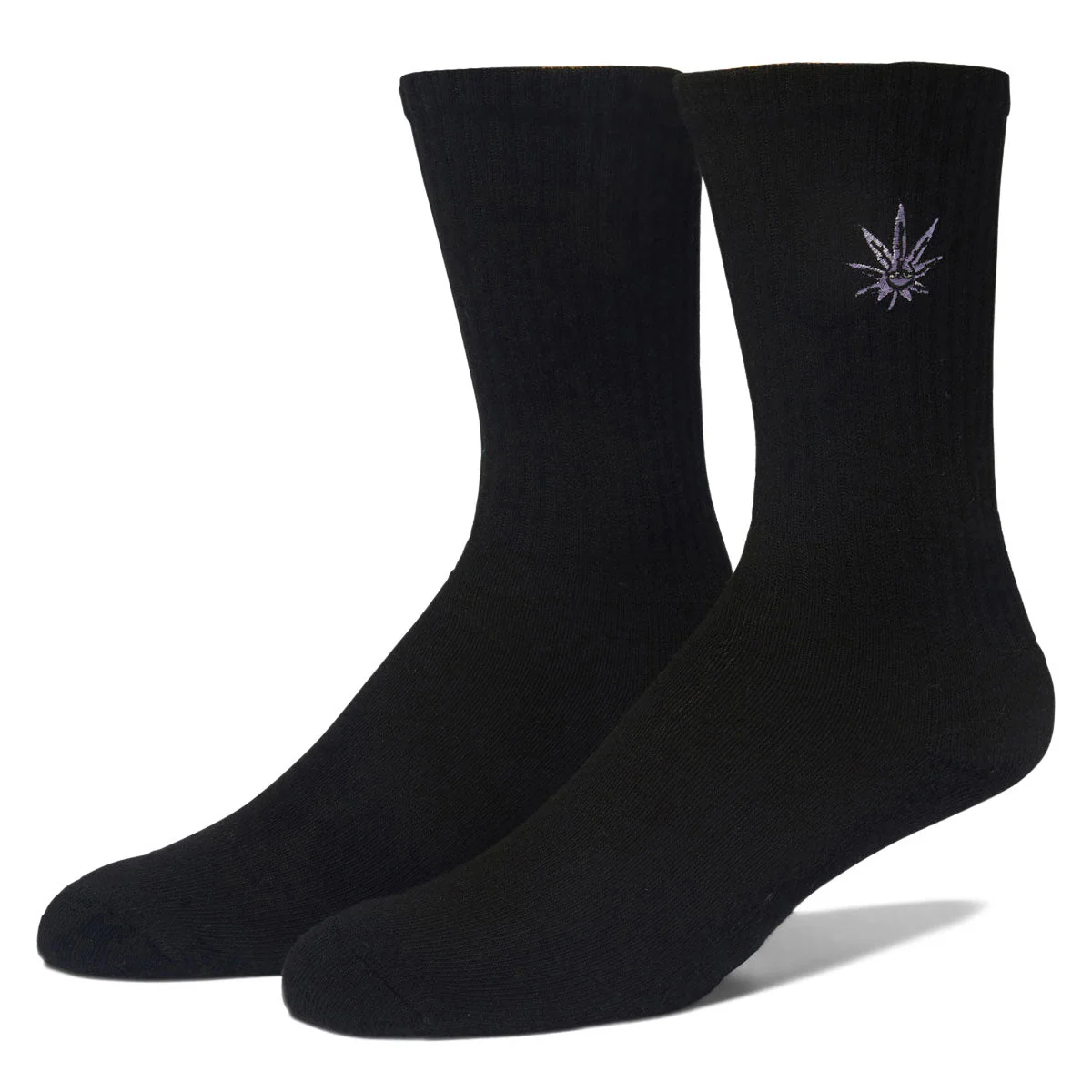 HUF Green Buddy Embroidered Socks - Black