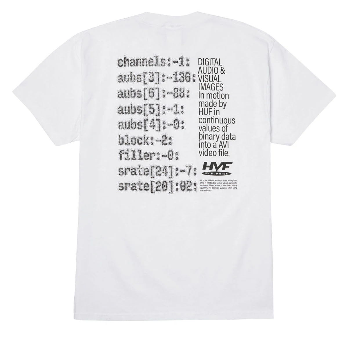 HUF H Cam T-Shirt - White - Image 2