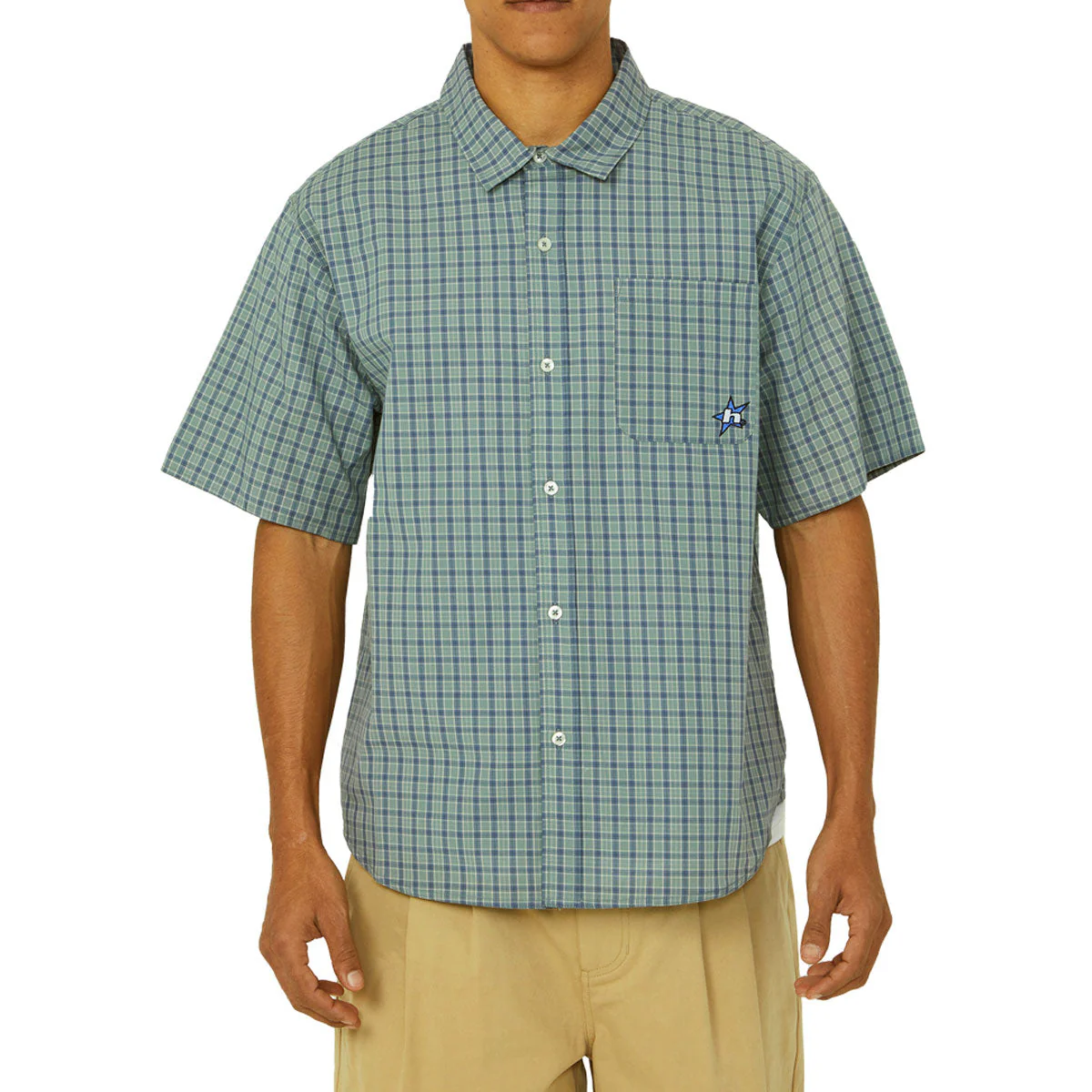 HUF H Star Plaid Shirt - Marine