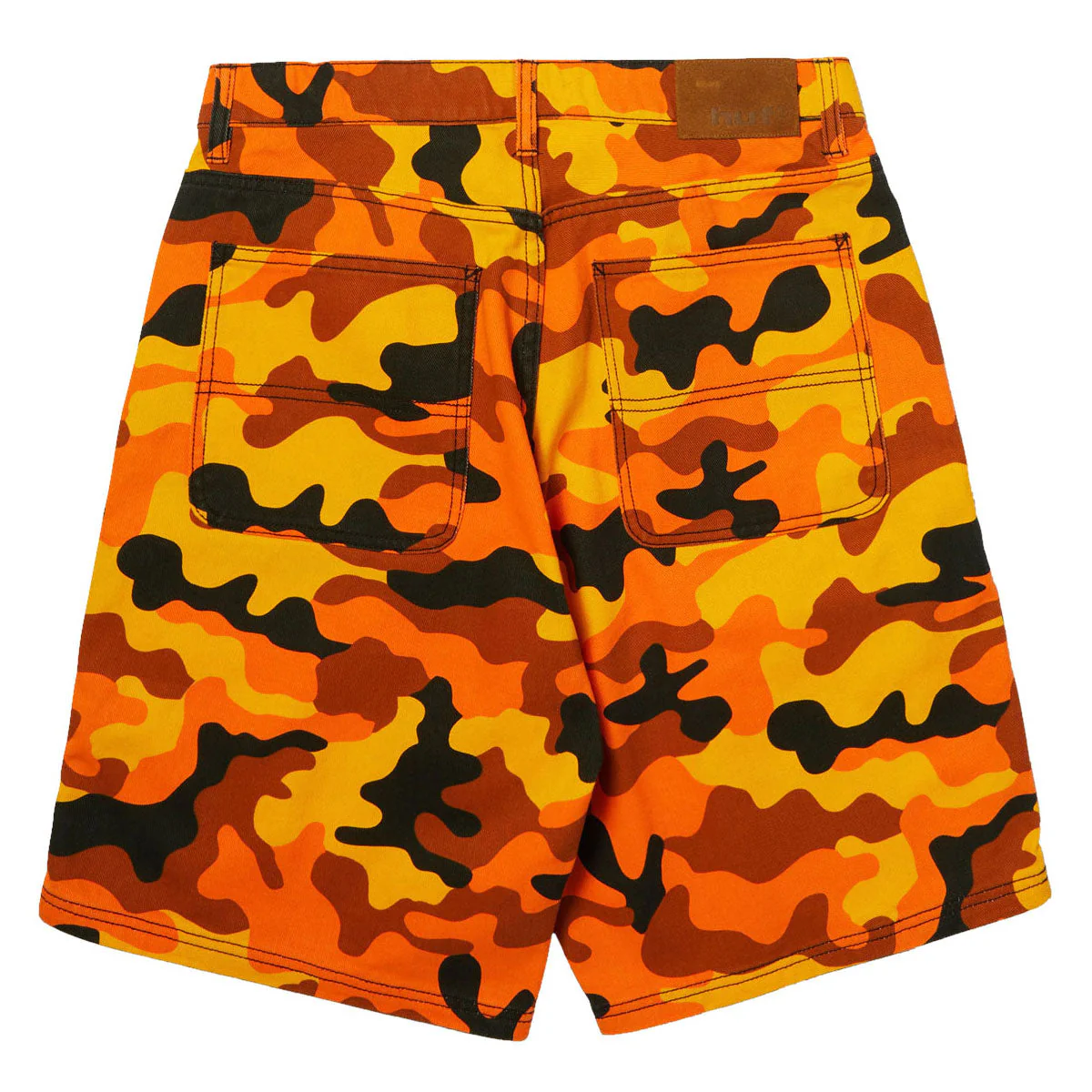 HUF Kinda Loose Double Knee Camo Shorts - Lava - Image 2