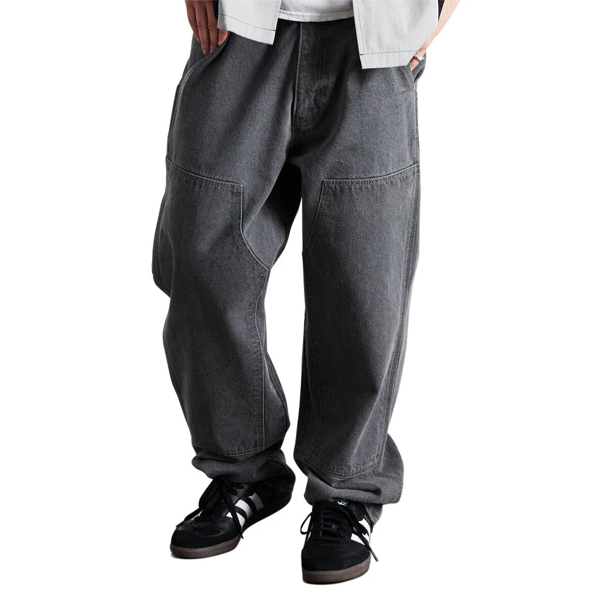 HUF Kinda Loose Double Knee Jeans - Frost Gray - Image 2
