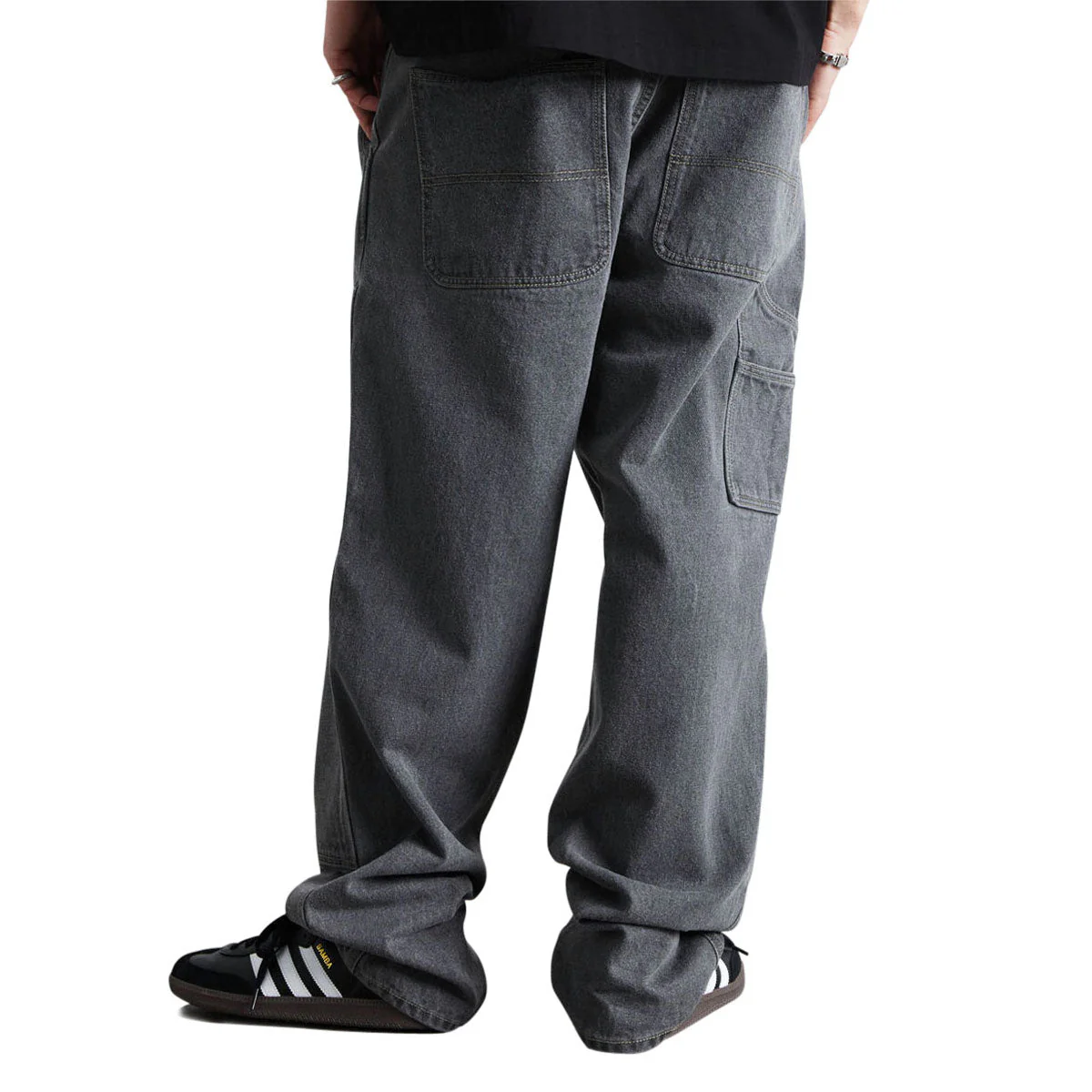 HUF Kinda Loose Double Knee Jeans - Frost Gray - Image 3