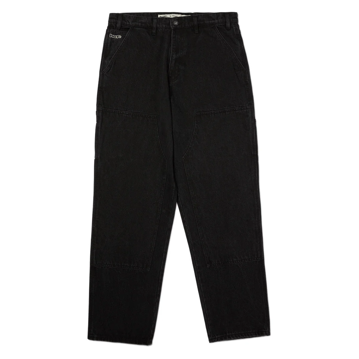 HUF Kinda Loose Double Knees Jeans - Faded Black - Image 4