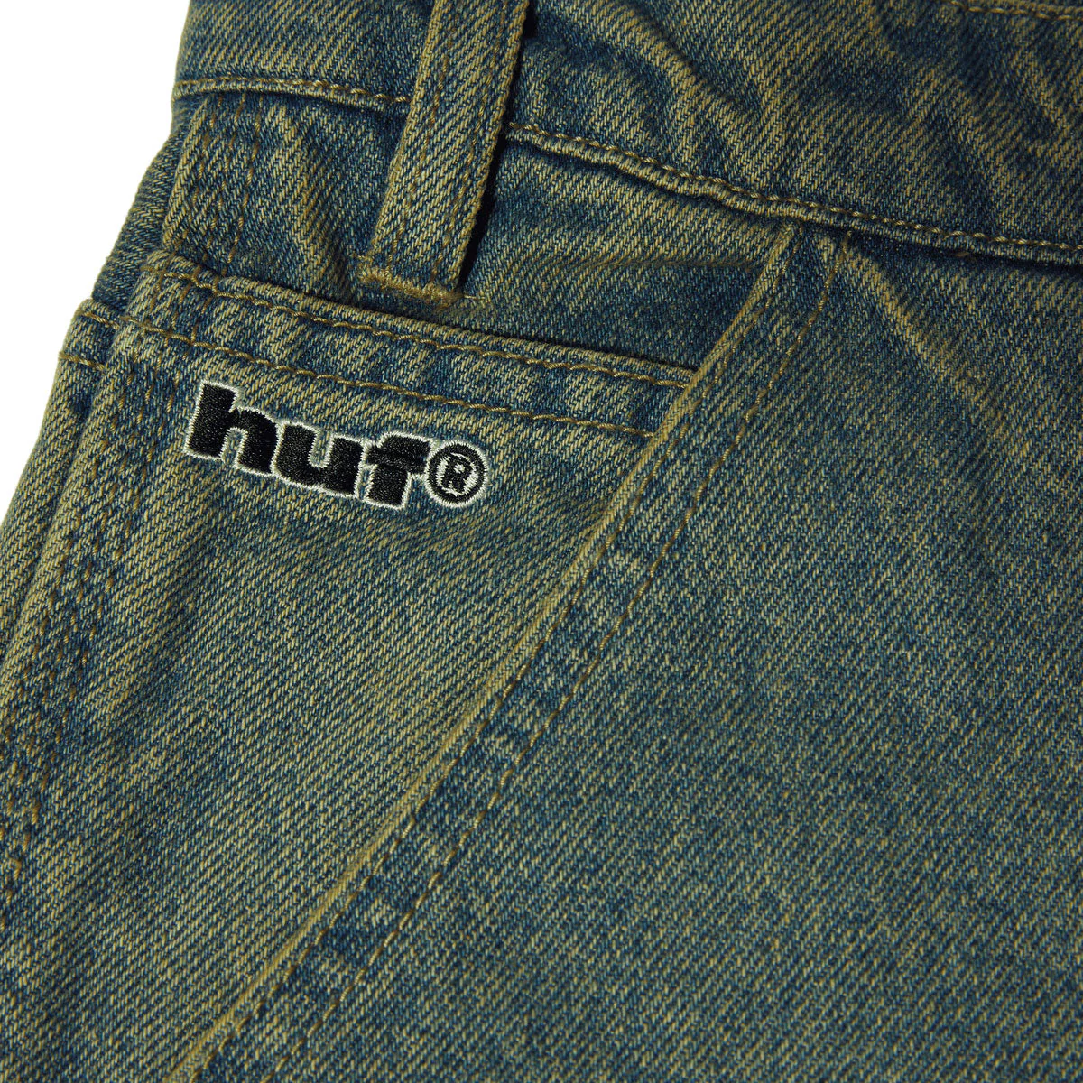 HUF Kinda Loose Double Knees Jeans - Indigo Earth - Image 5