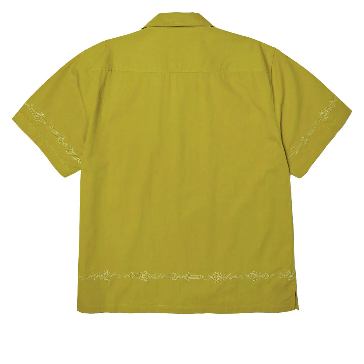 HUF Pinstripe Emb Resort Shirt - Avocado - Image 2
