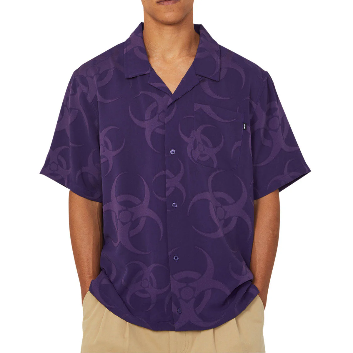 HUF Sector Jacquard Shirt - Dark Berry