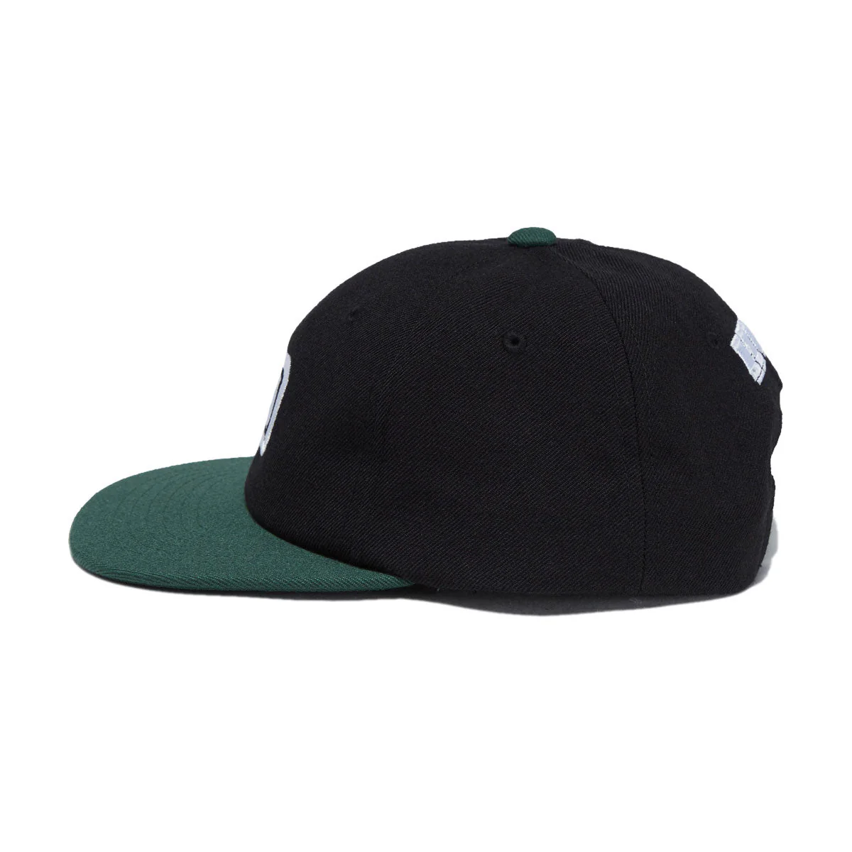 HUF Serif H 6 Panel Snapback Hat - Black - Image 3
