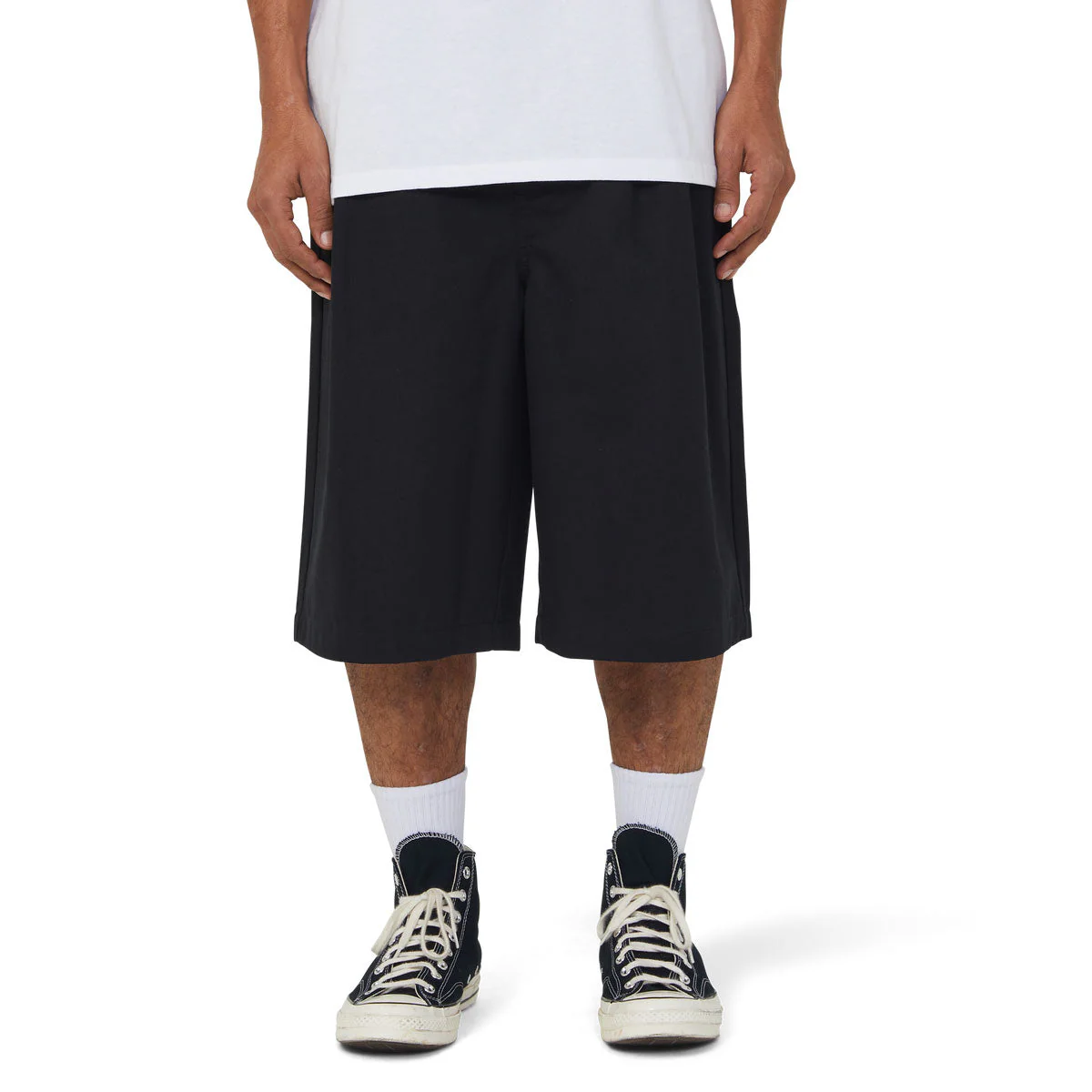 HUF Sorta Long Chino Shorts - Black - Image 4