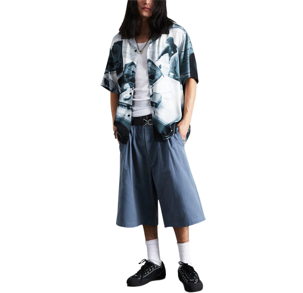 HUF Sorta Long Chino Shorts - Oil Blue - Image 3