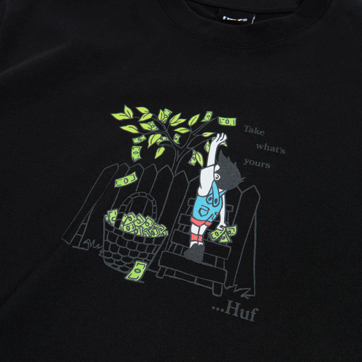 HUF Take Yours T-Shirt - Black - Image 2