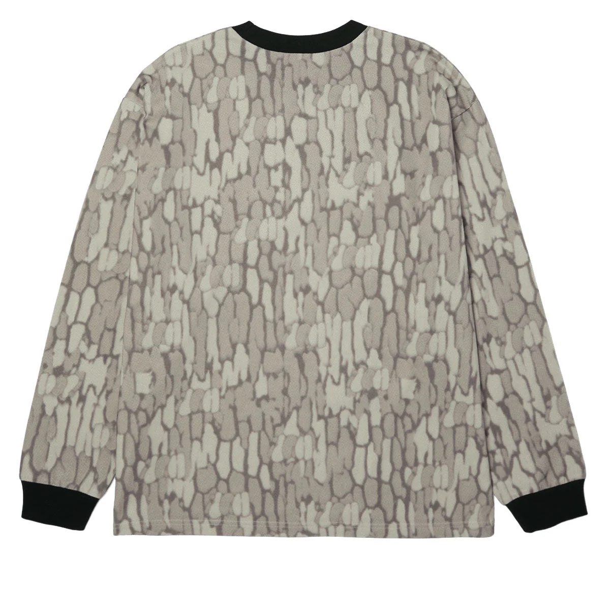 HUF Warped Camo Long Sleeve Knit T-Shirt - Muted Camo - Image 2