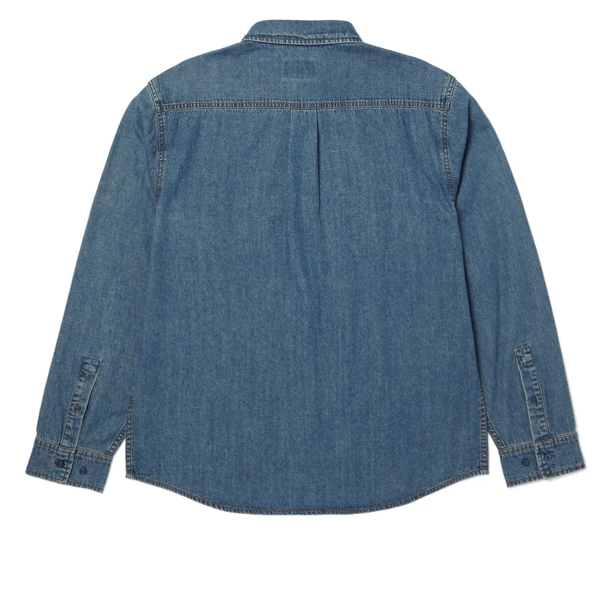 HUF Worldwide Clothiers Denim Long Sleeve Shirt - Indigo - Image 3