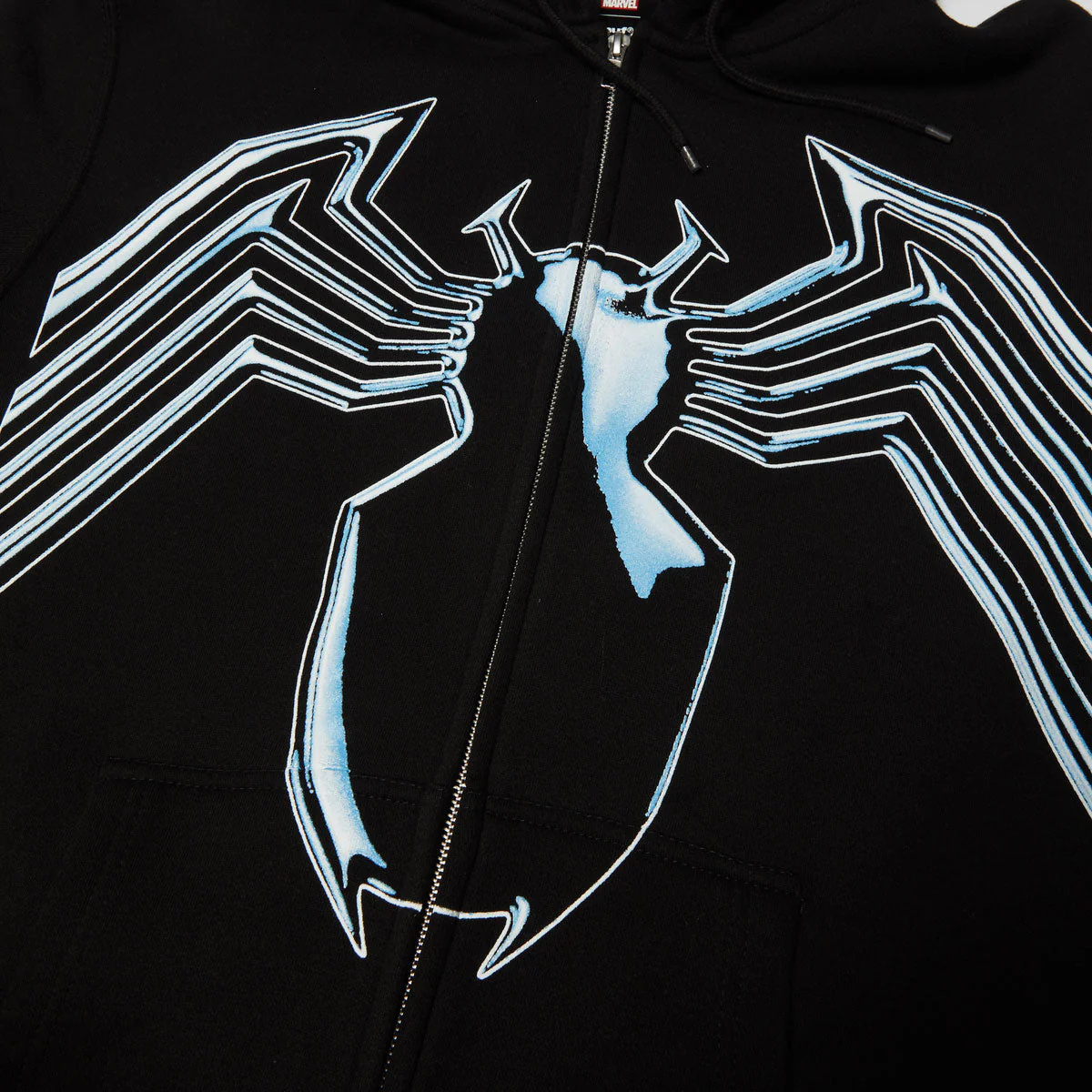 HUF x Marvel Venom Full Zip Hoodie - Black - Image 3